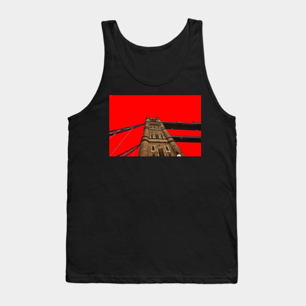 Tower Bridge - Red Tank Top by richard49